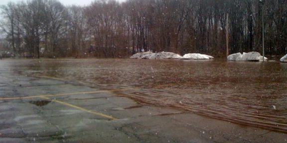 More than half of D-Lot under water